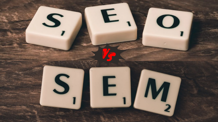 What is the difference between SEM and SEO in digital marketing